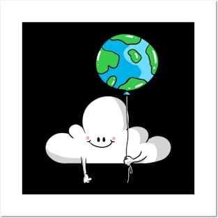 Cloudzee Earth Balloon Posters and Art